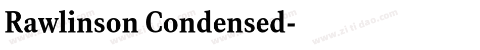 Rawlinson Condensed字体转换